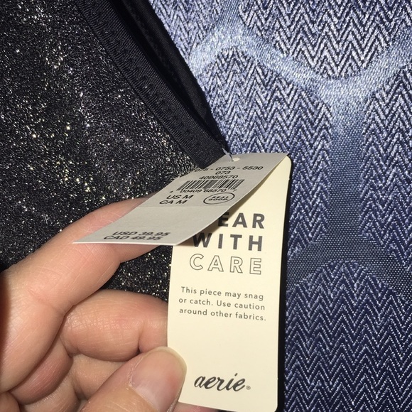 NWT aerie shine bralette scoop stretch swim top bikini sports - Picture 12 of 15